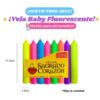 Vela Baby Fluorescente