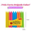 Vela Corta Delgada Fluoresencte x10
