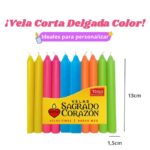 Vela Corta Delgada Fluoresencte x10