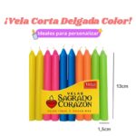 Vela Corta Delgada Fluoresencte x10
