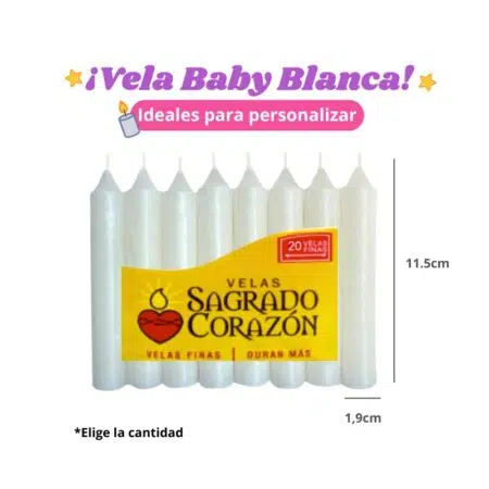 Vela Baby Blanca Granel