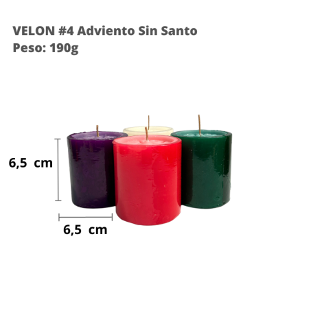 Kit 12 velones adviento #4