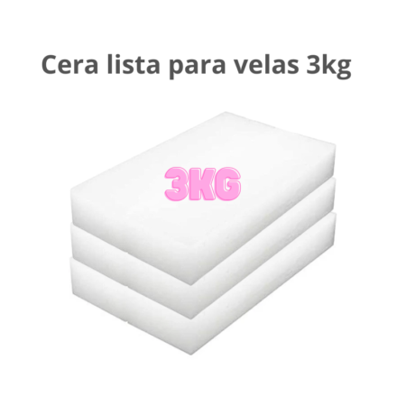 3kg cera lista para velas+ 15 pabilos