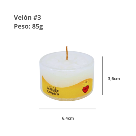 Velón #3 Blanco