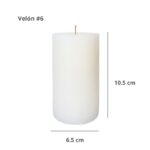 Velón #6 Blanco Sin Etiqueta