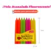 Vela Acanalada Fluorescente (50 paquetesx20 Unidades)