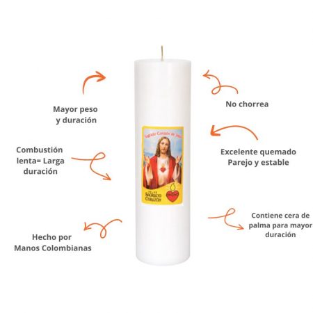 Velón #9 Blanco Santos Surtidos