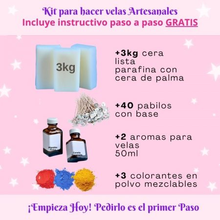 Kit Completo para hacer velas aromaticas