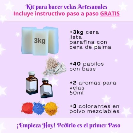 Kit Completo para hacer velas aromaticas
