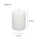 Velón #4 Blanco Sin Etiqueta