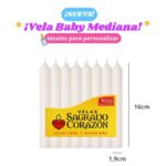 Vela Baby Mediana Blanca NUEVA REF