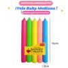 Vela Baby Mediana Color Fluorescente ¡NUEVO!
