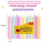 Vela Baby Color Pastel ¡NUEVO!