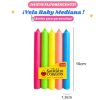 Vela Baby Mediana Color Fluorescente ¡NUEVO!